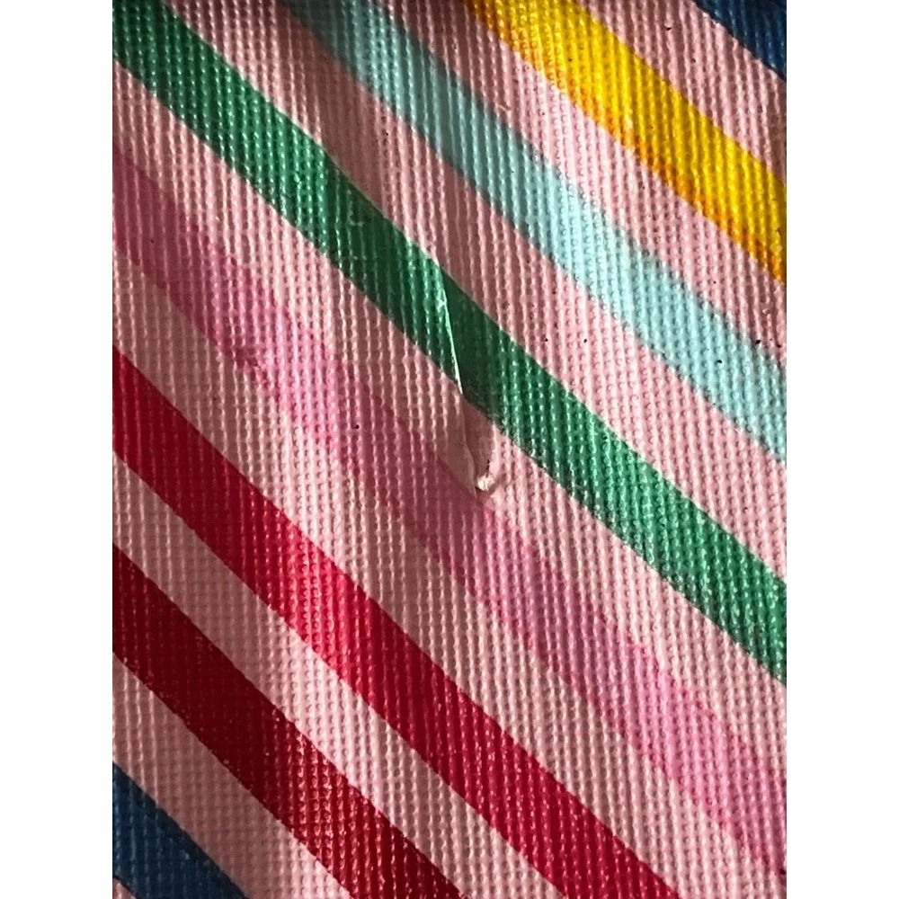 Spritz Easy Care Tablecloth Pink Striped Rainbow Modern Chic Colorful